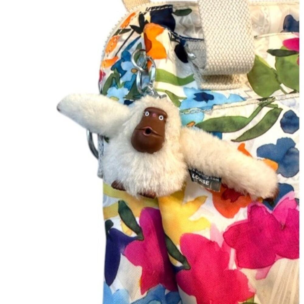 Kipling Felicity Floral Bag Flower Power Crossbody Shoulder Monkey Charm - Picture 4 of 10